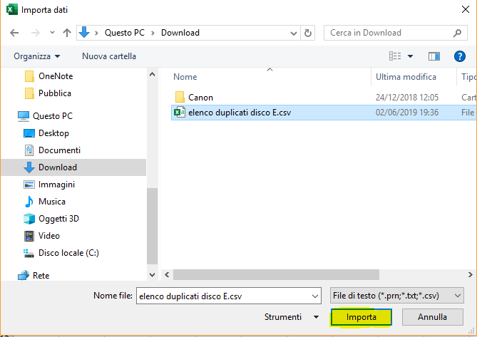 Importare in automatico dati in Excel (Video)